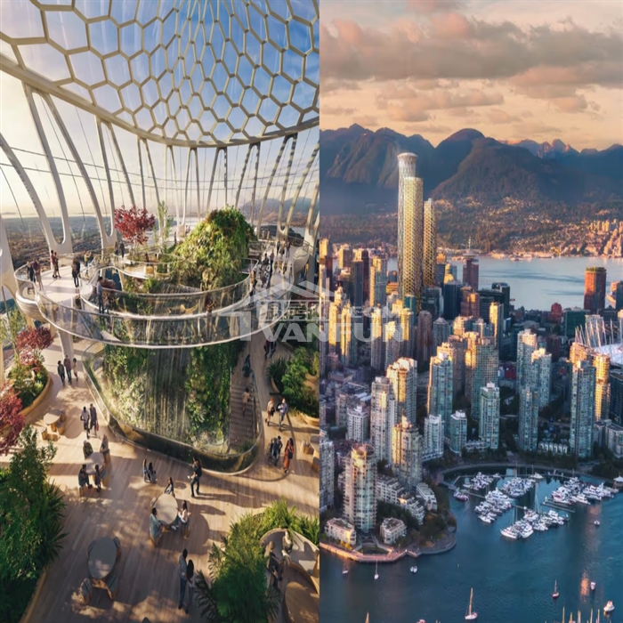 温哥华市中心停车楼大改造！顶层将建世界级空中花园，西部最高大楼来了！