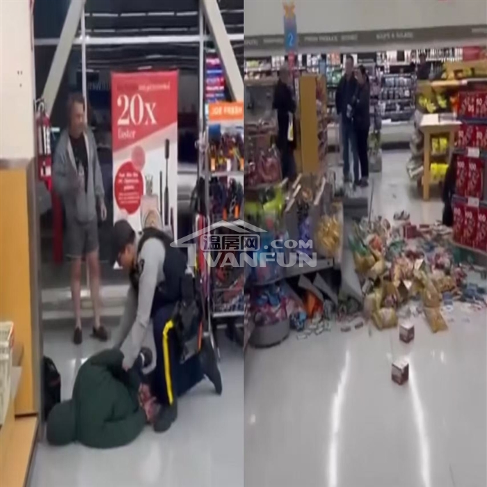 惊呆！列治文热心小哥肉身锁倒点火行窃贼！却被反咬耳朵飙血，货架撞翻！网友吵成两派！